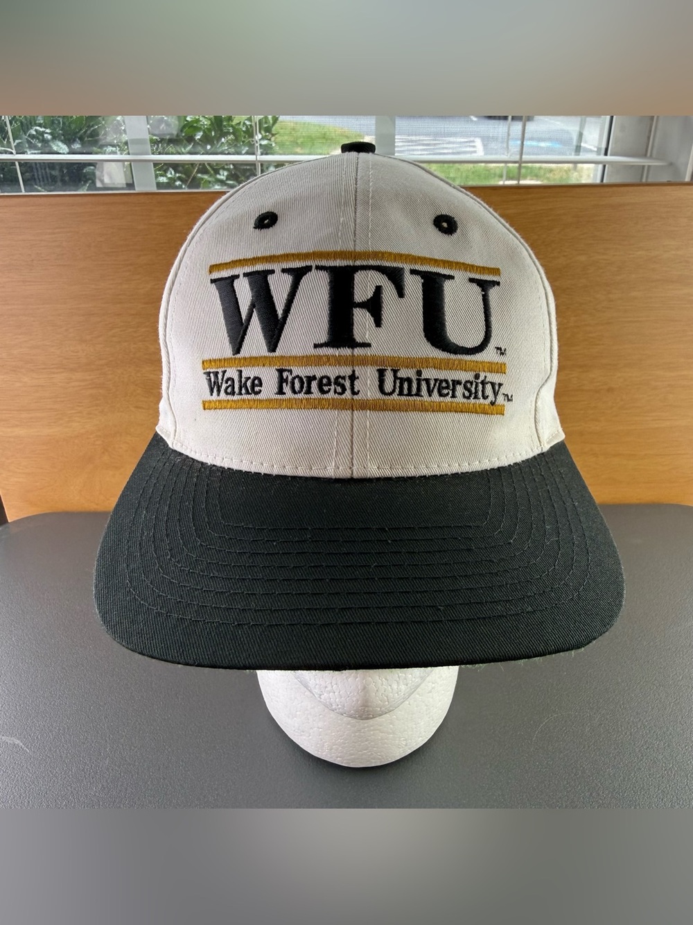 VTG 90s Wake Forest Demon Deacons The Game 3-Bar Two Tone Men’s Snapback Hat Cap